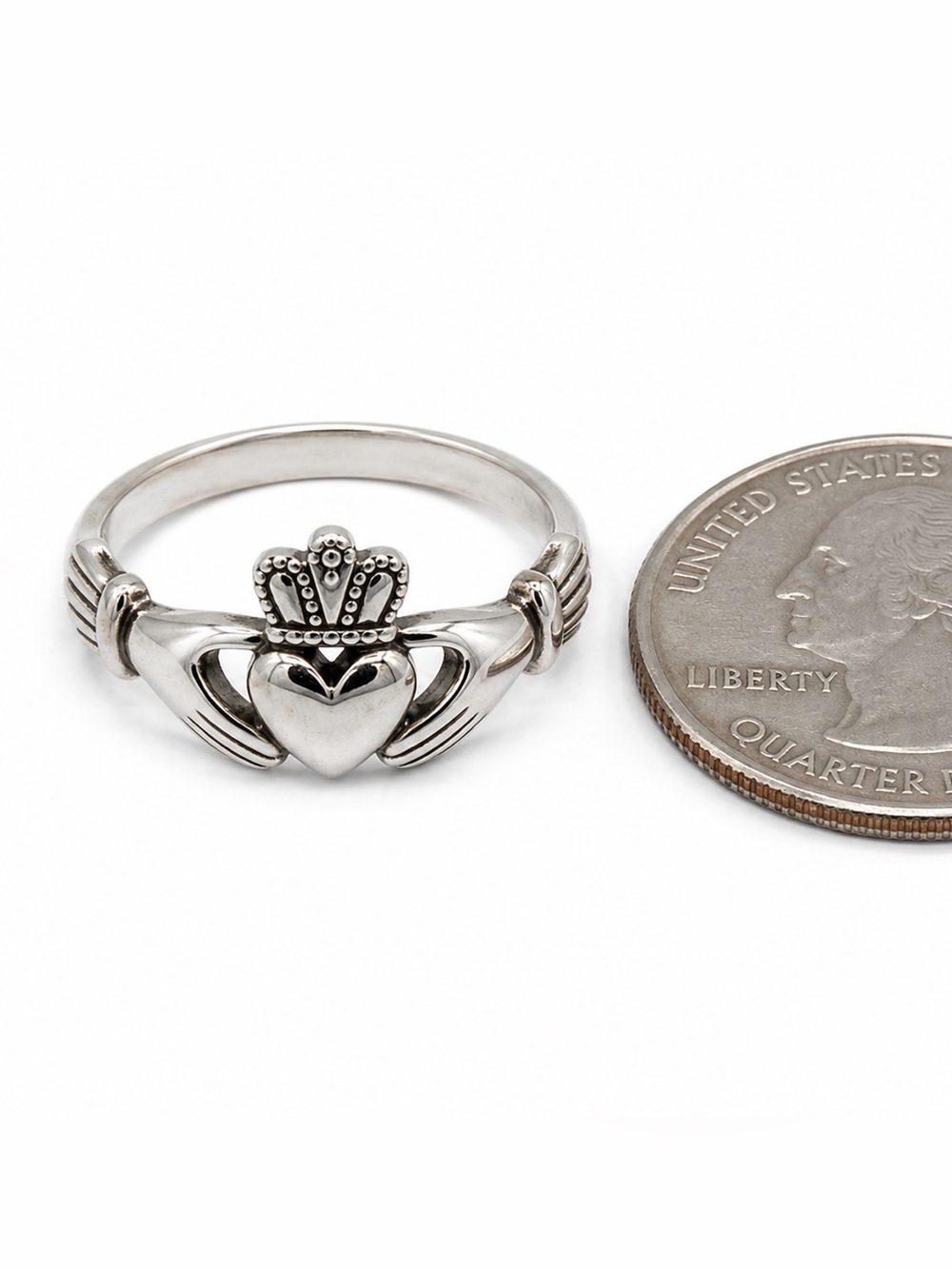 Vintage Sterling Silver Claddagh Ring Made in Ireland Irish Jewelry Tested - Picture 7 of 7